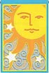 Celestial Sun Appliqud Breeze-Thru Decorative Flag at Will of the Wind